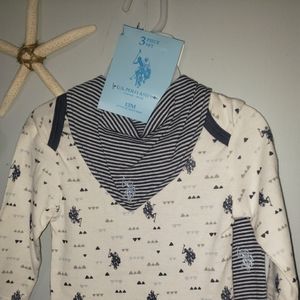 U.S. Polo Assn 12 month 3 piece set